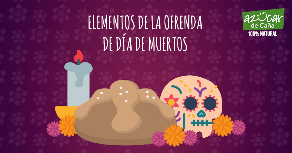 Elementos de la ofrenda de Día De Muertos