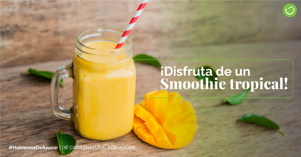 Smoothie Tropical Refrescante con Azúcar de Caña:Un Oasis de Sabor y Vitaminas