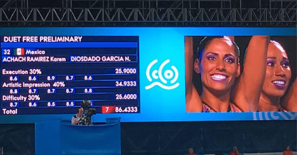 Nuria Diosdado y Karem Achach a la final de dueto sincronizado en el Mundial